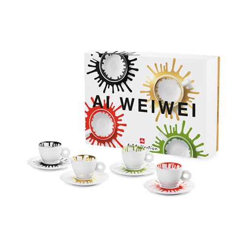 illy Art Collection Ai Weiwei - 4 Espresso Cups & Saucers